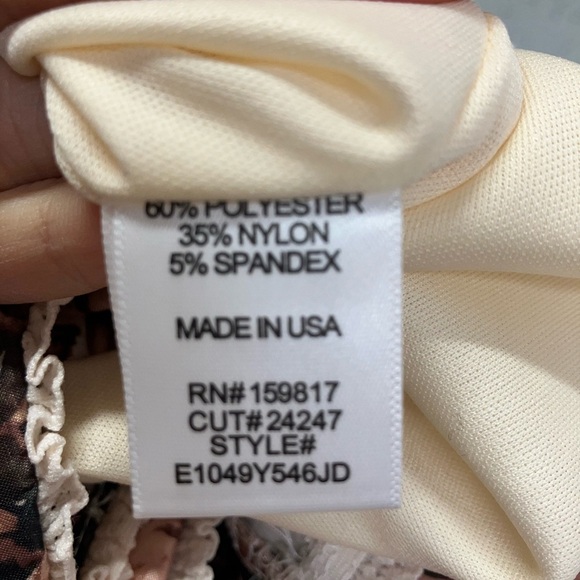 Altar’d‎ State Clover Floral Bubble Dress in Brown Mini Strapless Large New - Picture 10 of 12